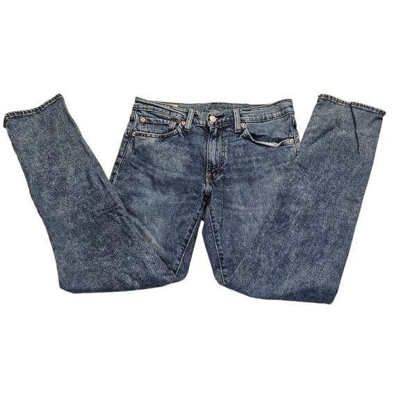 Levis 511 Mens Slim Fit Jeans Size 31x32 Blue Acid Washed Denim Y2K - Picture 1 of 9